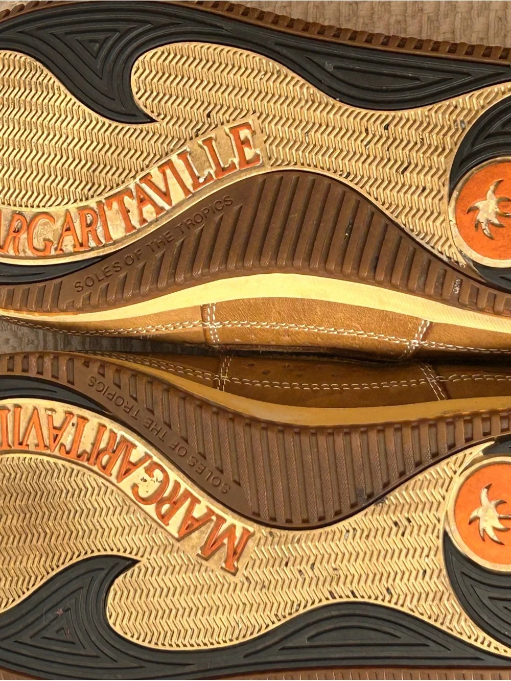 Margaritaville Men's Light Brown Leather Boat Shoes